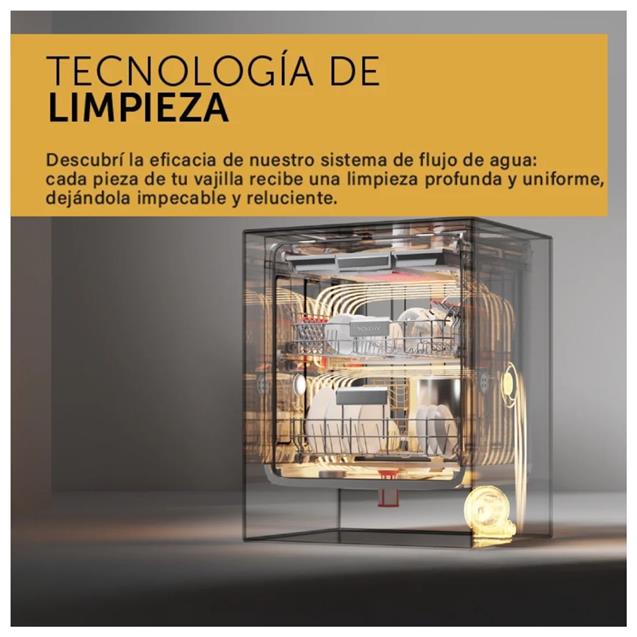 Lavavajillas Vondom 15 Cubiertos Negro (LVJ15BLK)