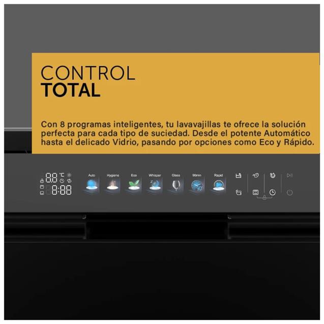 Lavavajillas Vondom 15 Cubiertos Negro (LVJ15BLK)