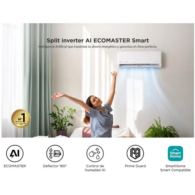 Split Inverter Midea 5900 Frío/Calor AI ECOMASTER Smart WiFi (MSZIC-22H-N81F)