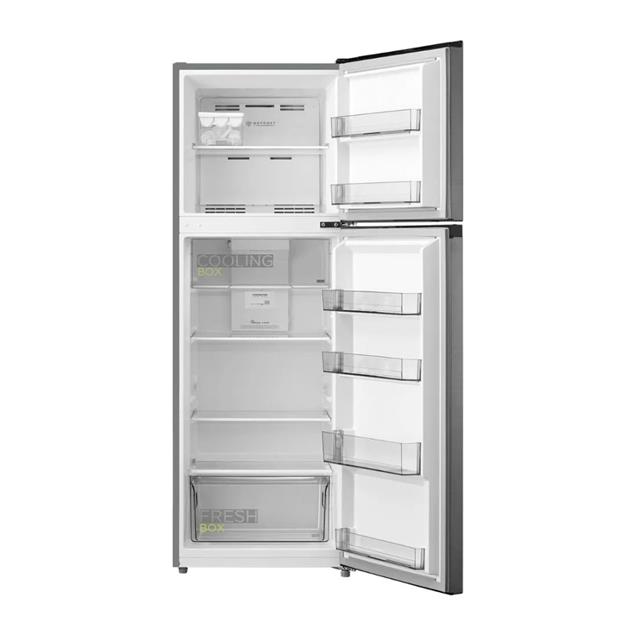Heladera Midea Top Mount con Freezer No Frost Inverter Inox 266 L  (MDRT385MTF)