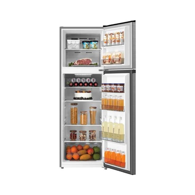 Heladera Midea Top Mount con Freezer No Frost Inverter Inox 266 L  (MDRT385MTF)