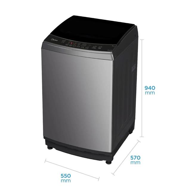 Lavarropas Midea Carga Superior 7,5 kg 690 RPM Gris (MLS75GE04N)