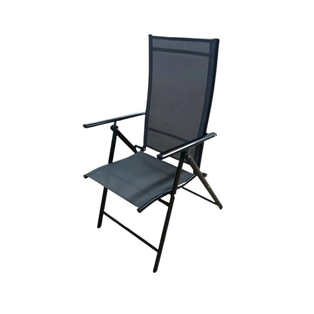 Sillon Plegable Ego 7 posiciones Aluminio x 4 unidades Negro (24010165)