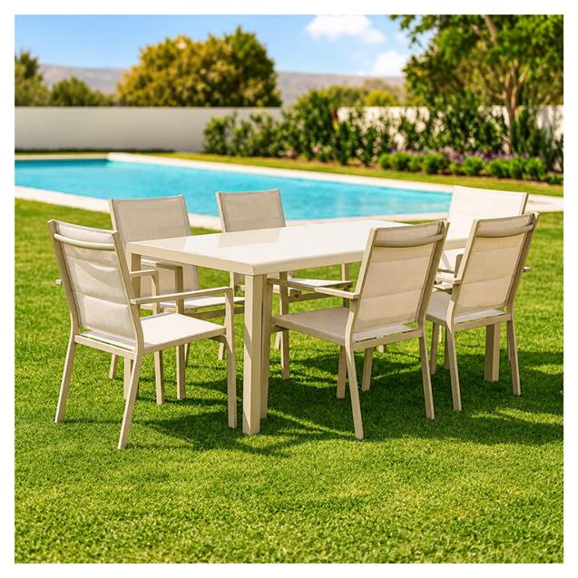 Juego de Jardin Utile x 7 Piezas Aluminio Cirse (21762)