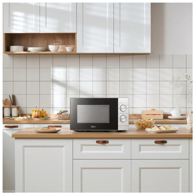 Microondas Midea 20 Lts Mecánico Silver (MWMN120SAR1)