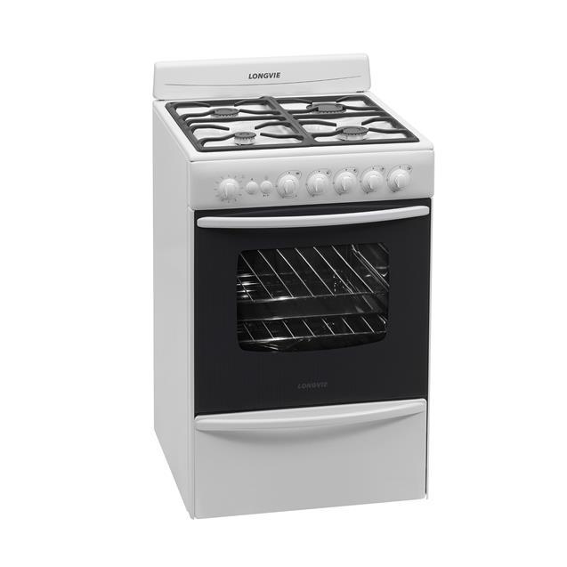 Cocina Longvie 13501BF 4 Hornallas 56 cm Blanco