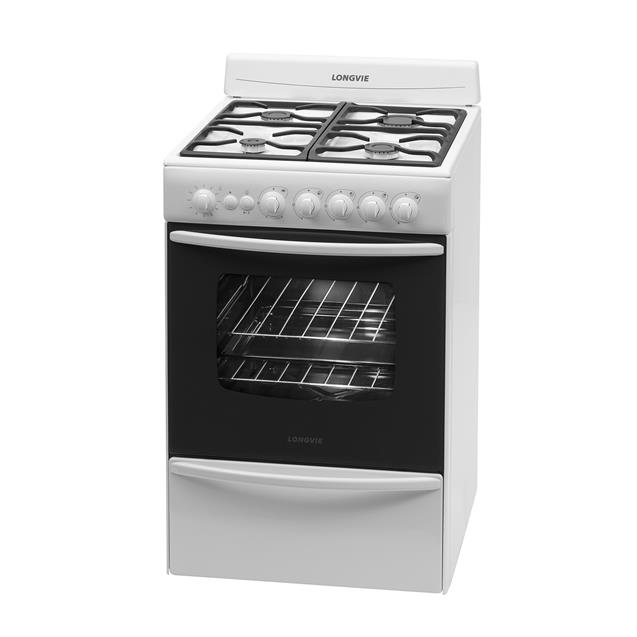 Cocina Longvie 13501BF 4 Hornallas 56 cm Blanco