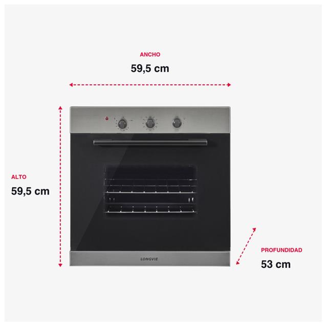 Horno Longvie a Gas Empotrable (H-1900xf)