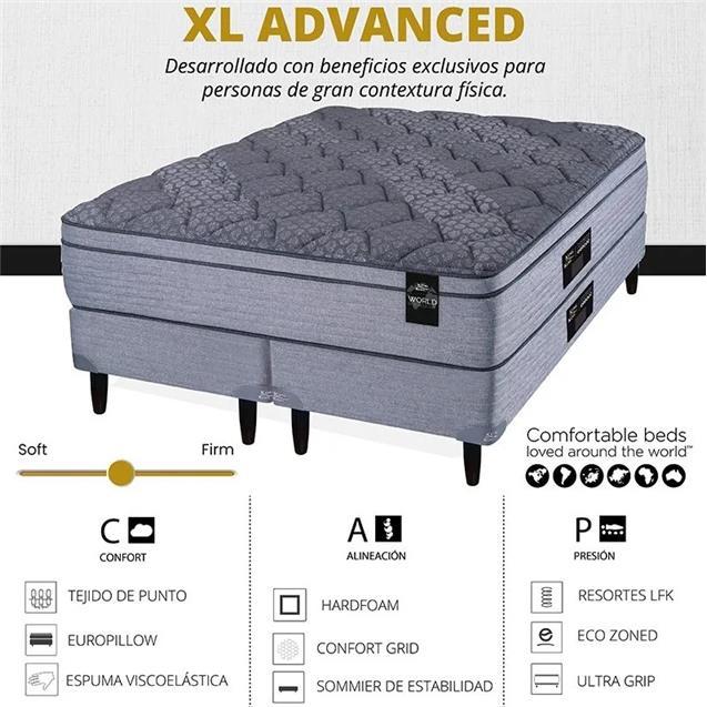 Colchón de Resortes King Koil XL Advanced 140x190