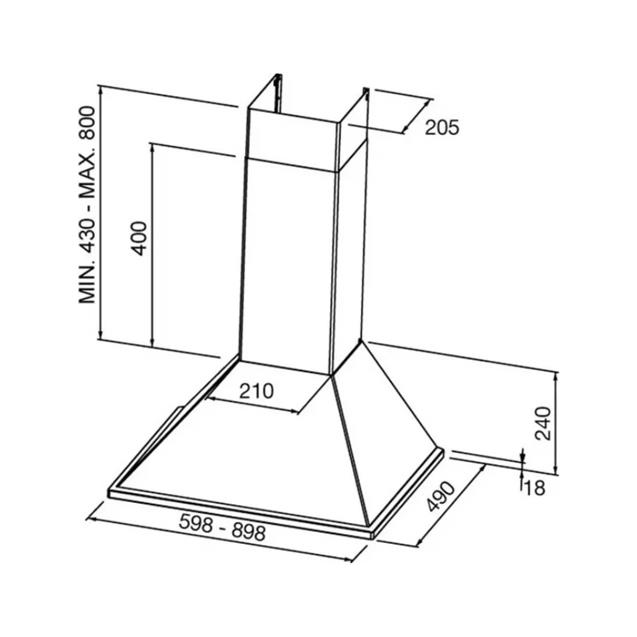 Campana Spar Prima Deslizante Inox 90cm (5941-403)